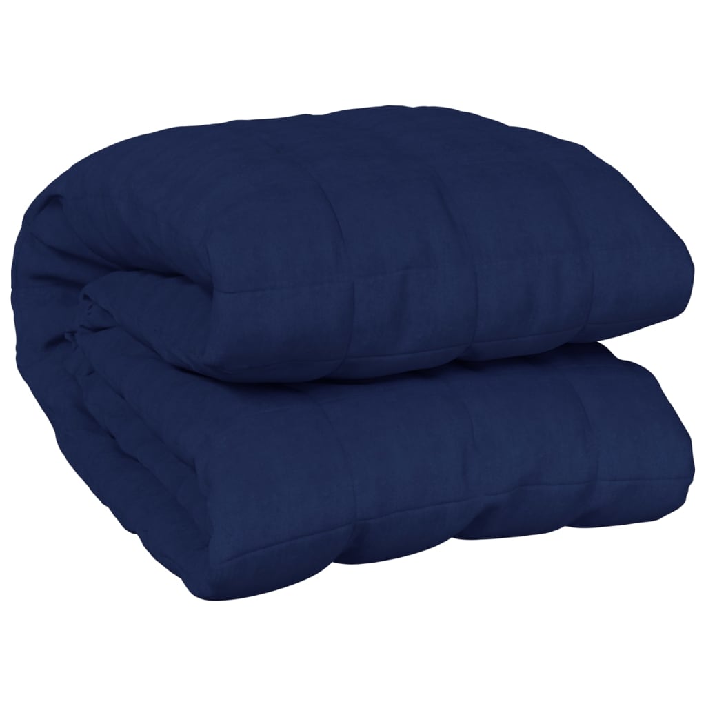 vidaXL Weighted Blanket Blue 135x200 cm Single 10 kg Fabric