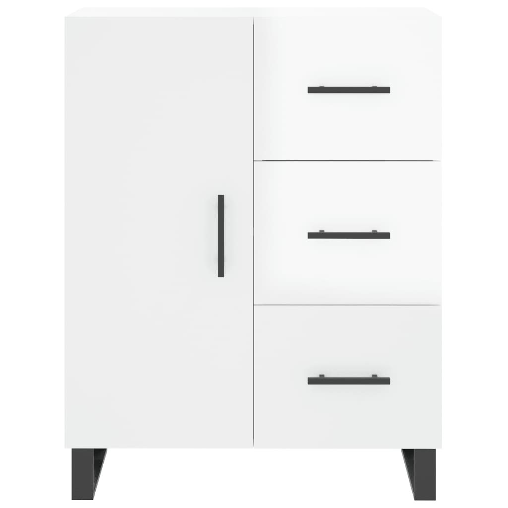 vidaXL Sideboard High Gloss White 69.5x34x90 cm Engineered Wood