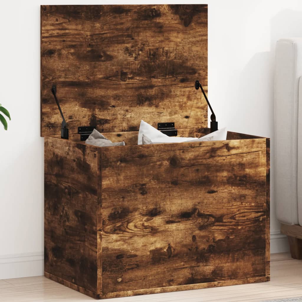 vidaXL Storage Box Smoked Oak 60x42x46 cm Engineered Wood