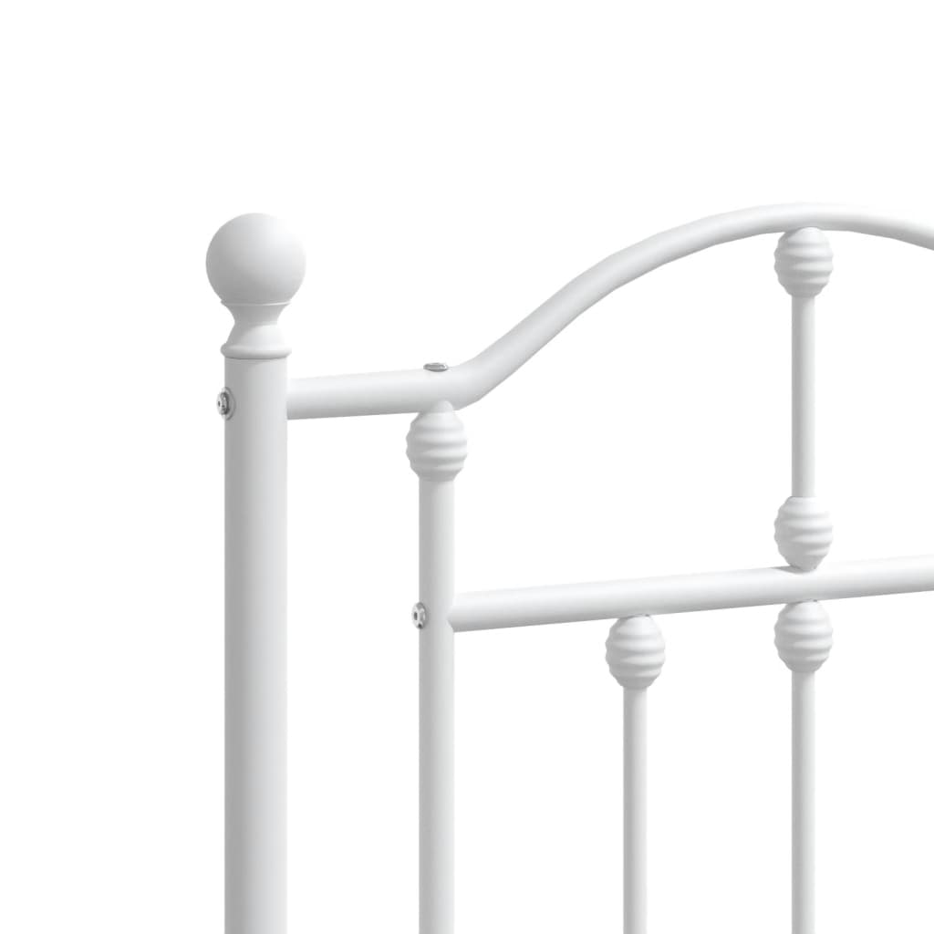 vidaXL Metal Headboard White 135 cm