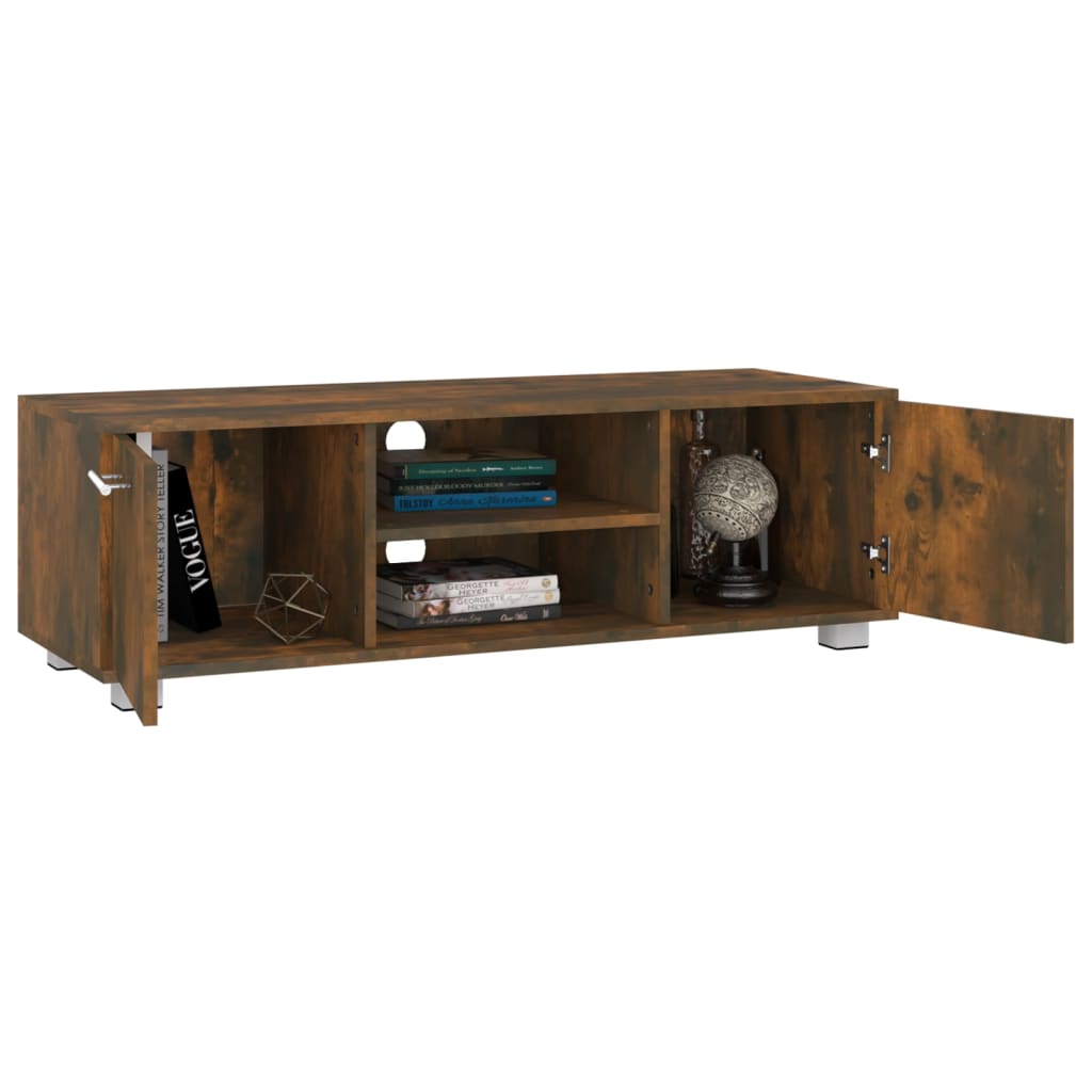 vidaXL TV Cabinet Smoked Oak 110x40x35 cm Engineered Wood