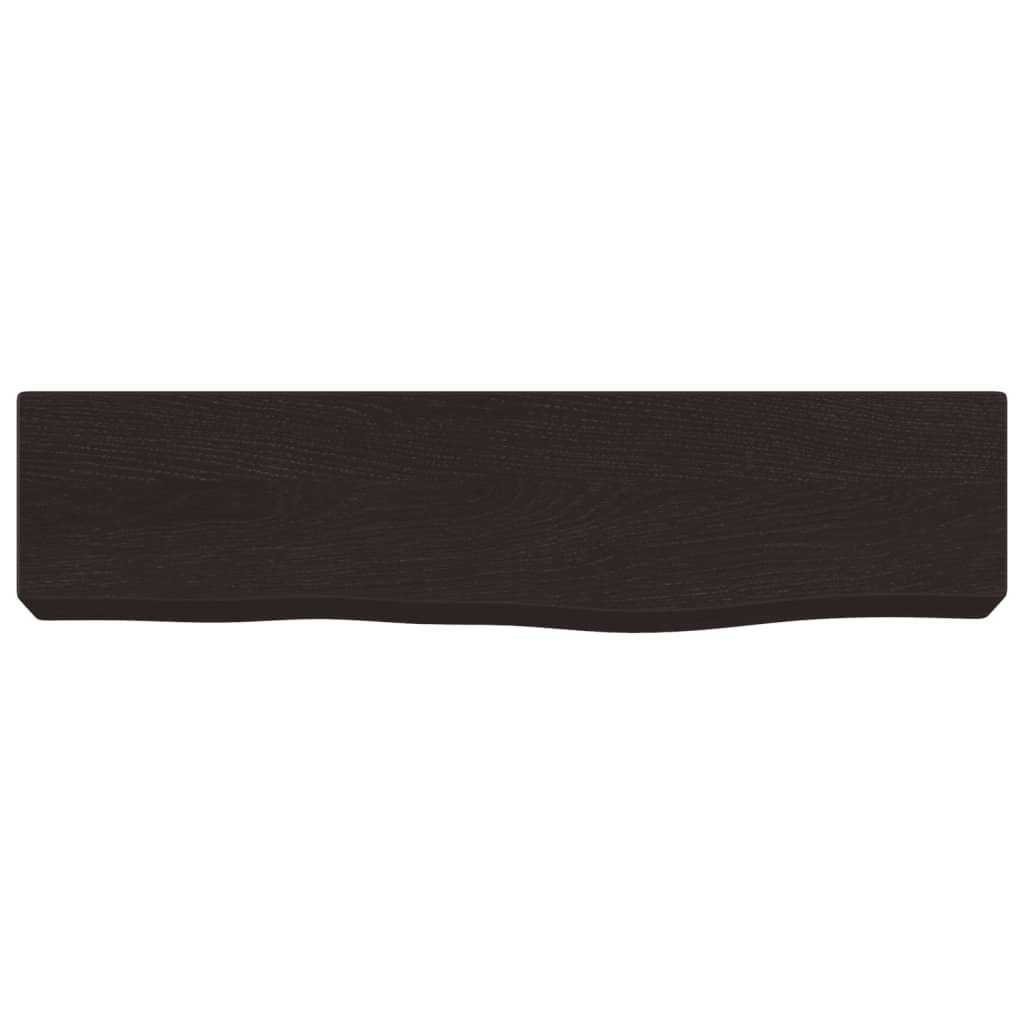 vidaXL Wall Shelf Dark Brown 40x10x6 cm Treated Solid Wood Oak