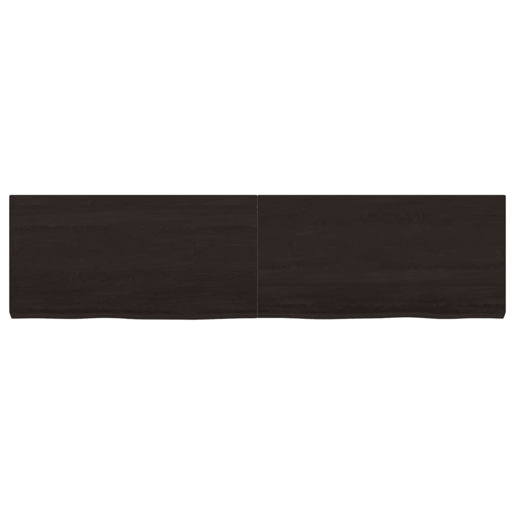 vidaXL Bathroom Countertop Dark Brown 120x30x(2-4) cm Treated Solid Wood