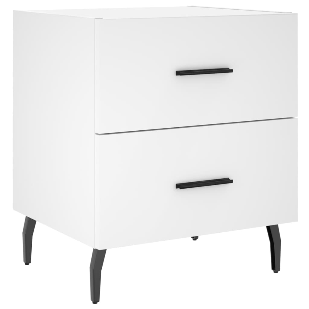 vidaXL Bedside Cabinets 2 pcs White 40x35x47.5 cm Engineered Wood