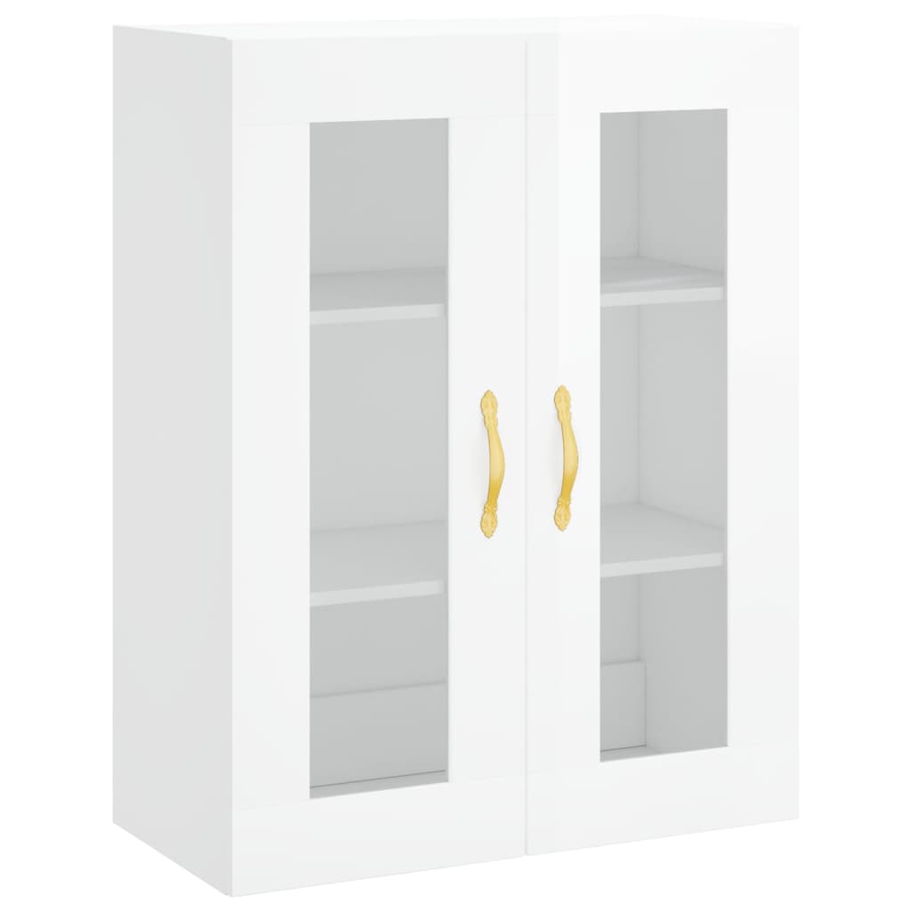 vidaXL Highboard High Gloss White 69.5x34x180 cm Engineered Wood