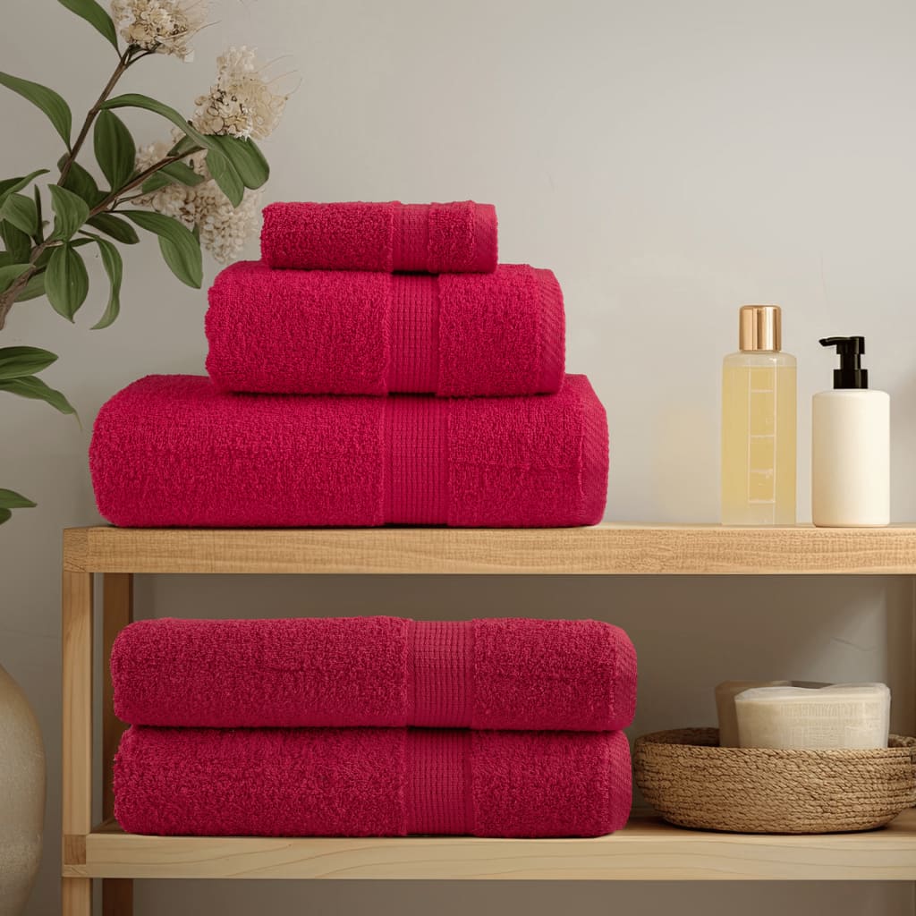 vidaXL Premium Soap Towels SOLUND 2 pcs Red 30x30 cm 600 gsm