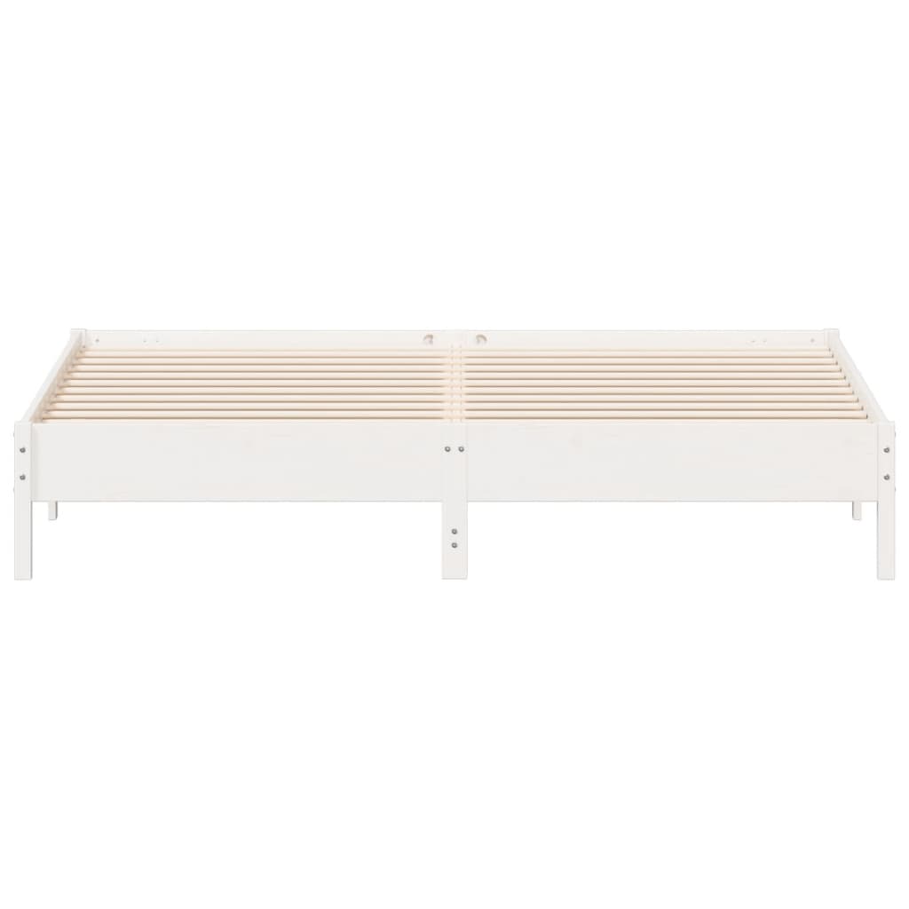 vidaXL Bed Frame without Mattress White 180x200 cm Super King Solid Wood Pine