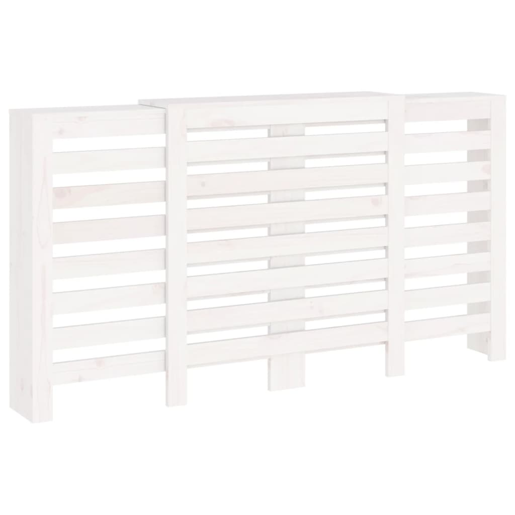 vidaXL Radiator Cover White 210x21x85 cm Solid Wood Pine