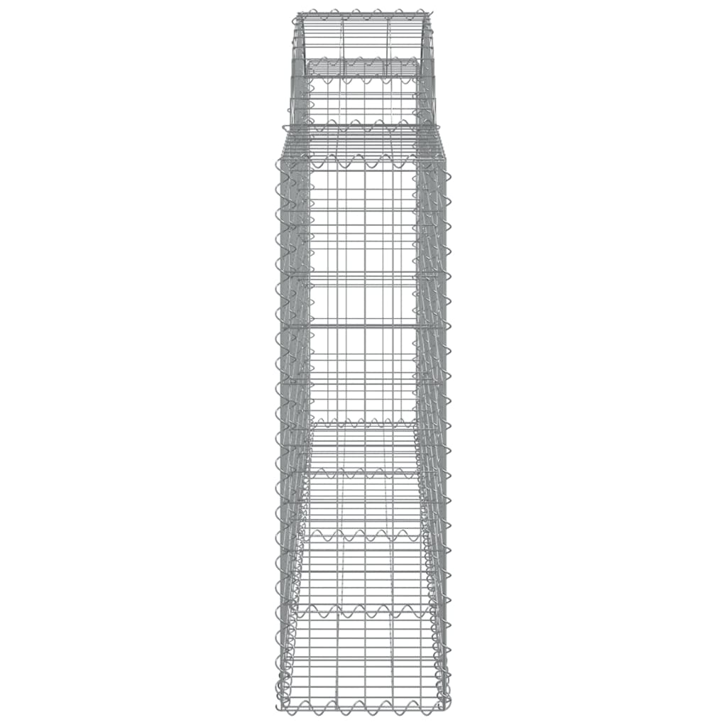 vidaXL Arched Gabion Baskets 40 pcs 200x30x100/120 cm Galvanised Iron