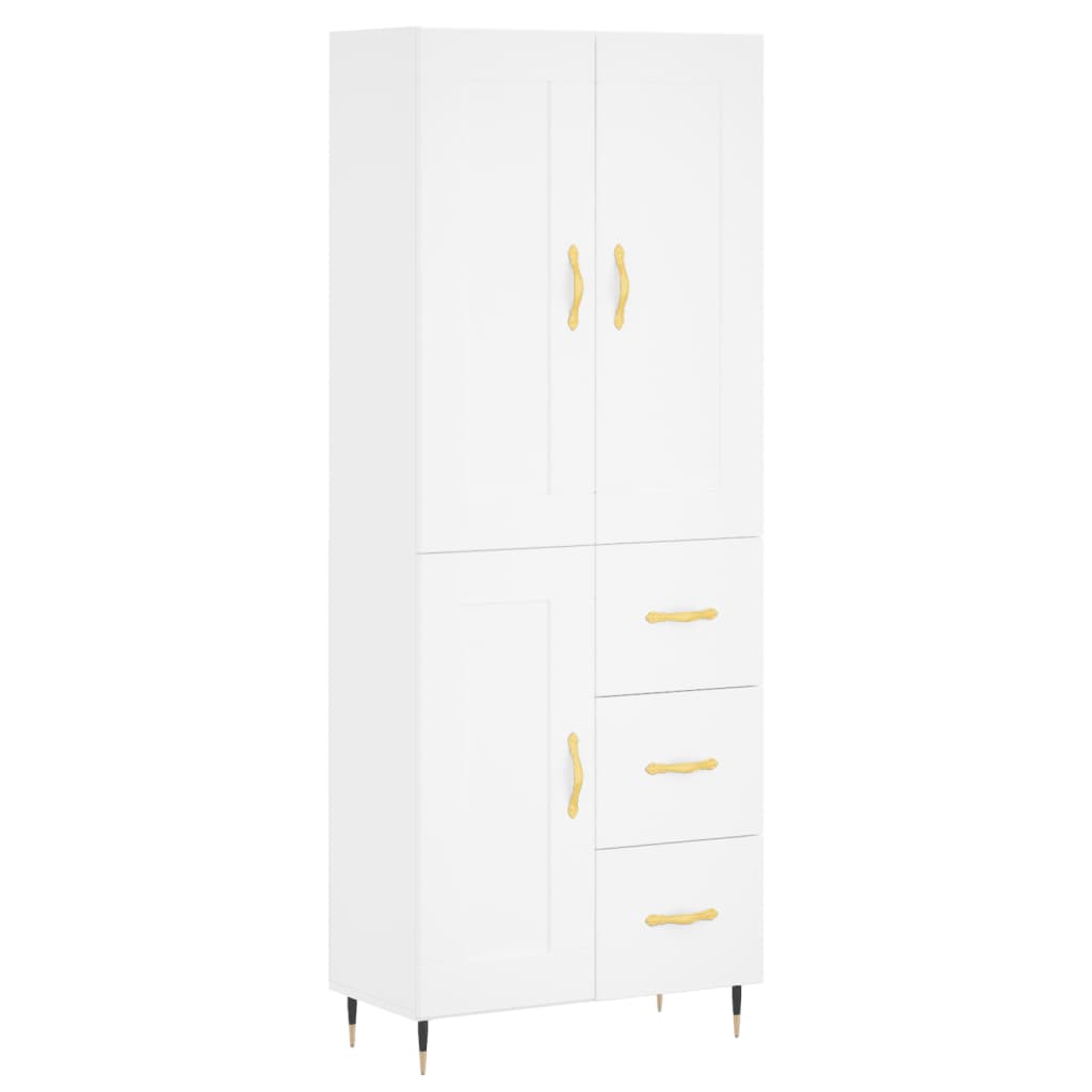 vidaXL Highboard White 69.5x34x180 cm Engineered Wood