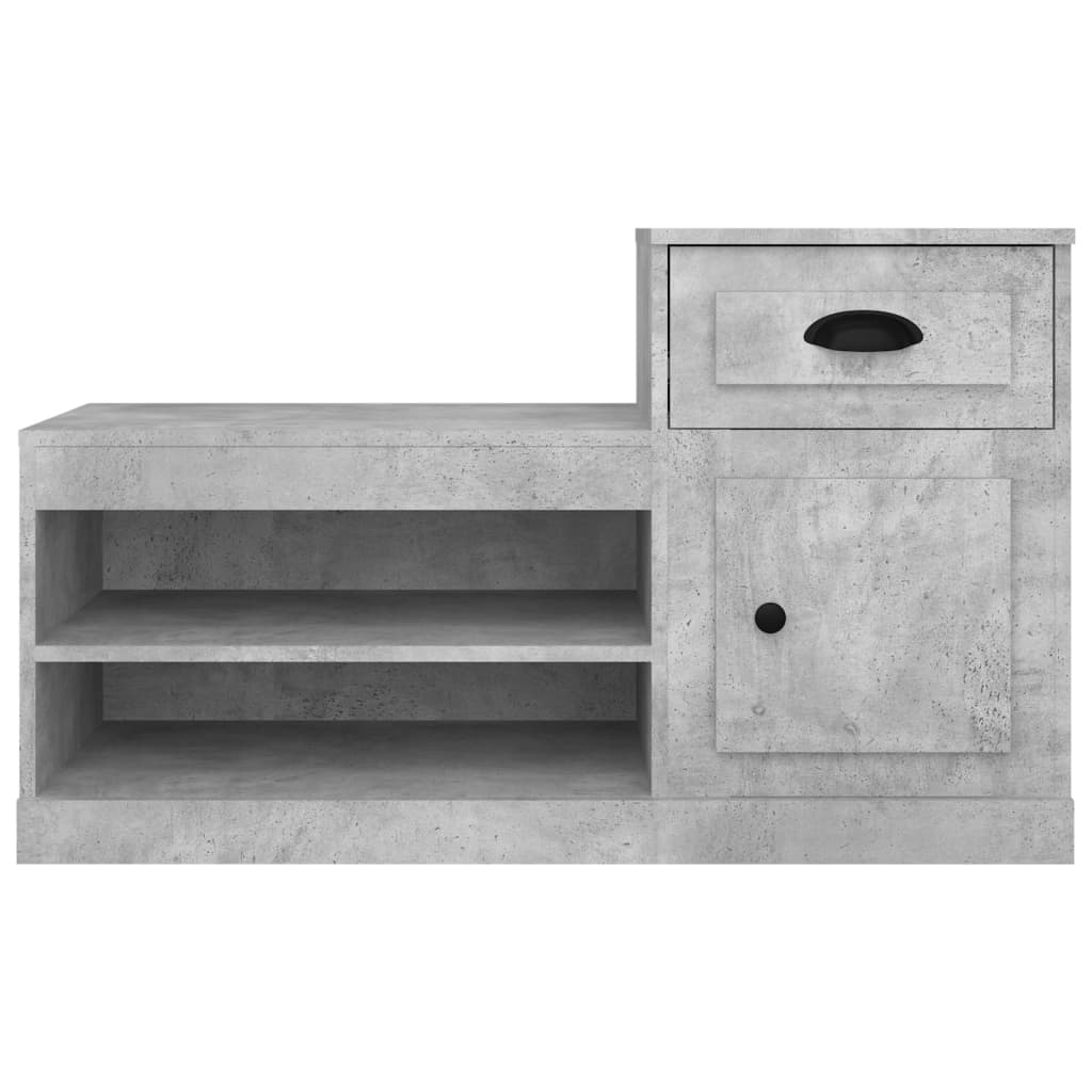 vidaXL Shoe Cabinet Concrete Grey 100x42x60 cm Engineered Wood