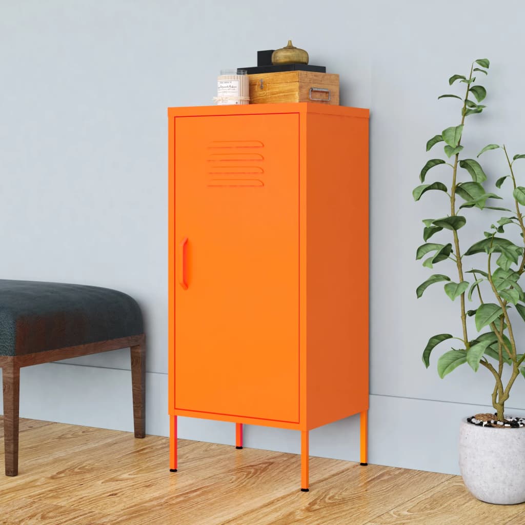 vidaXL Storage Cabinet Orange 42.5x35x101.5 cm Steel