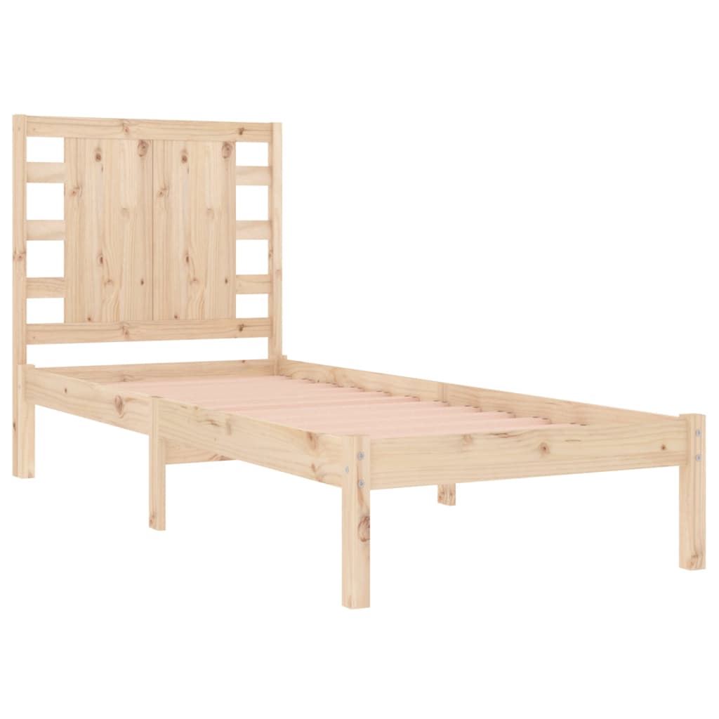 vidaXL Bed Frame without Mattress 75x190 cm Small Single Solid Wood