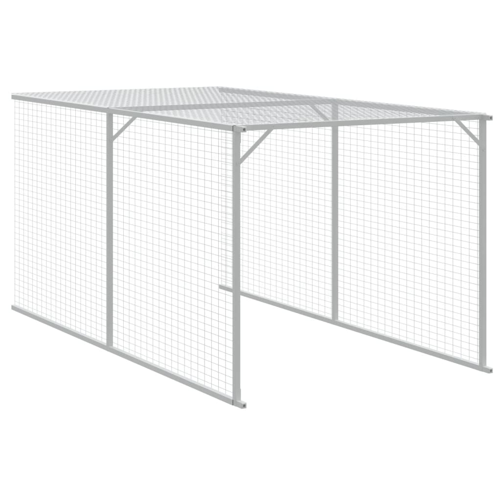 vidaXL Chicken Cage with Run Anthracite 117x1017x123 cm Galvanised Steel