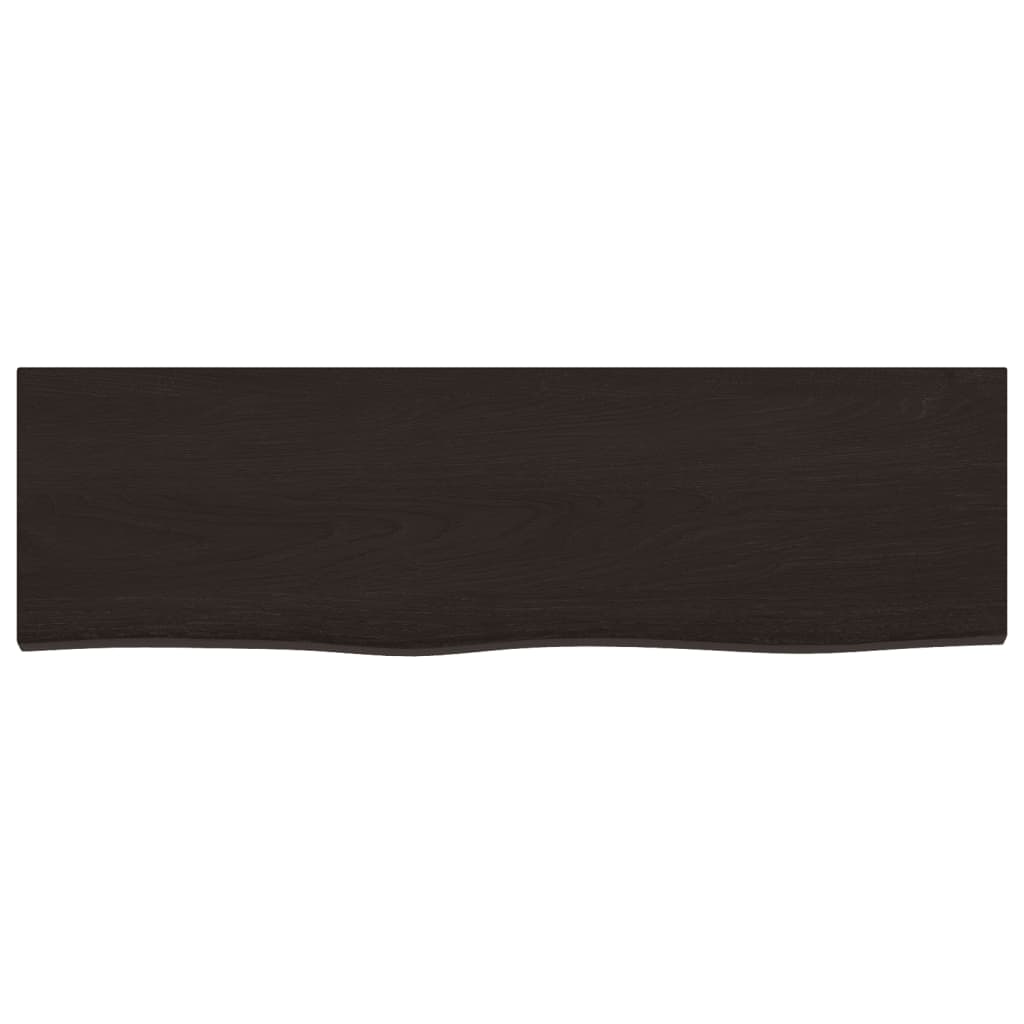 vidaXL Bathroom Countertop Dark Brown 100x30x2 cm Treated Solid Wood