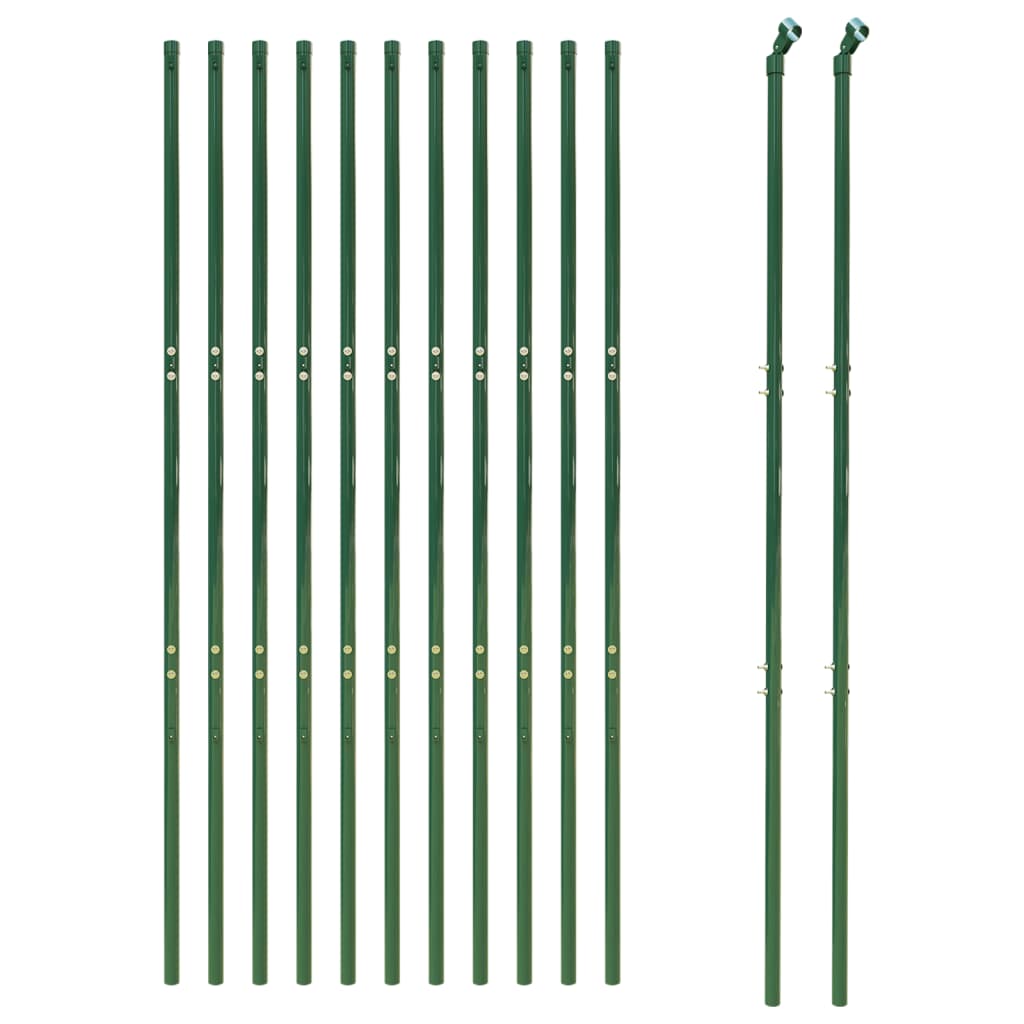 vidaXL Chain Link Fence Green 2.2x25 m