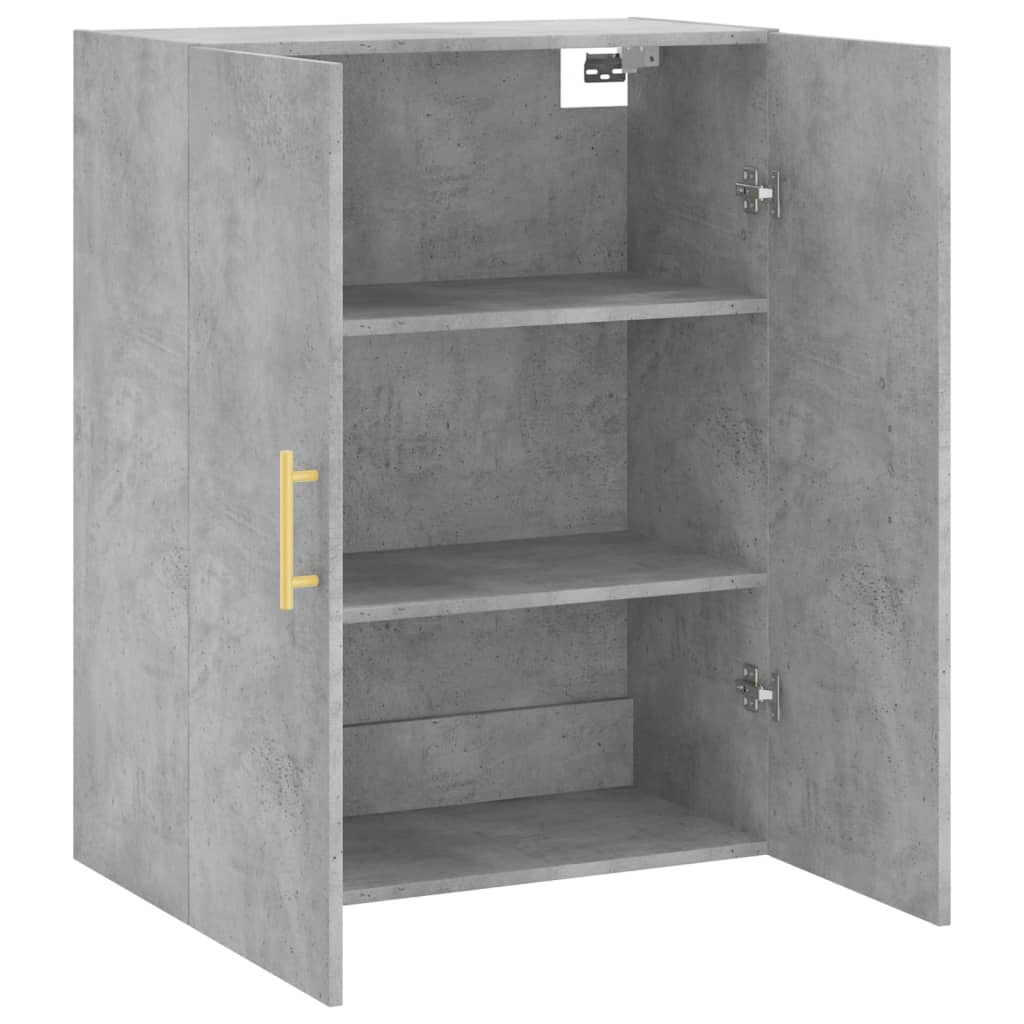 vidaXL Wall Mounted Cabinet Concrete Grey 69.5x34x90 cm