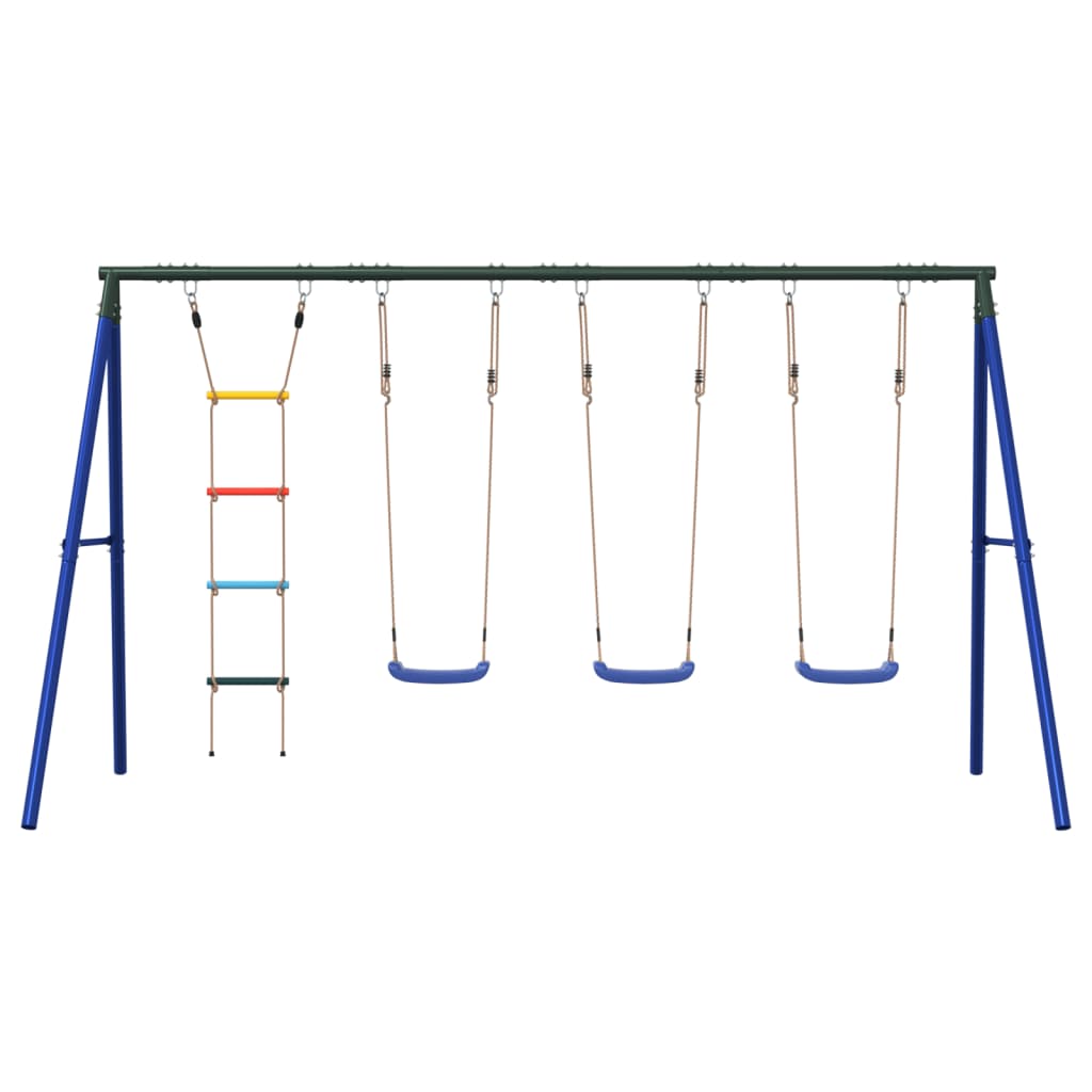 vidaXL Outdoor Swing Set with Swings and Ladder