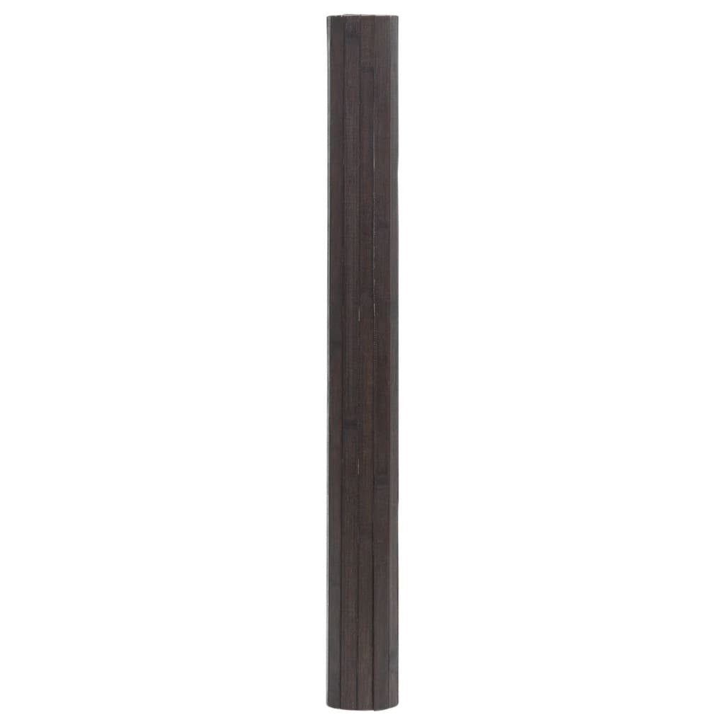 vidaXL Rug Rectangular Dark Brown 100x200 cm Bamboo