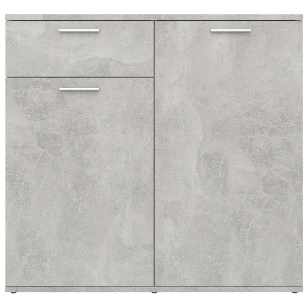 vidaXL Sideboard Concrete Grey 80x36x75 cm Engineered Wood