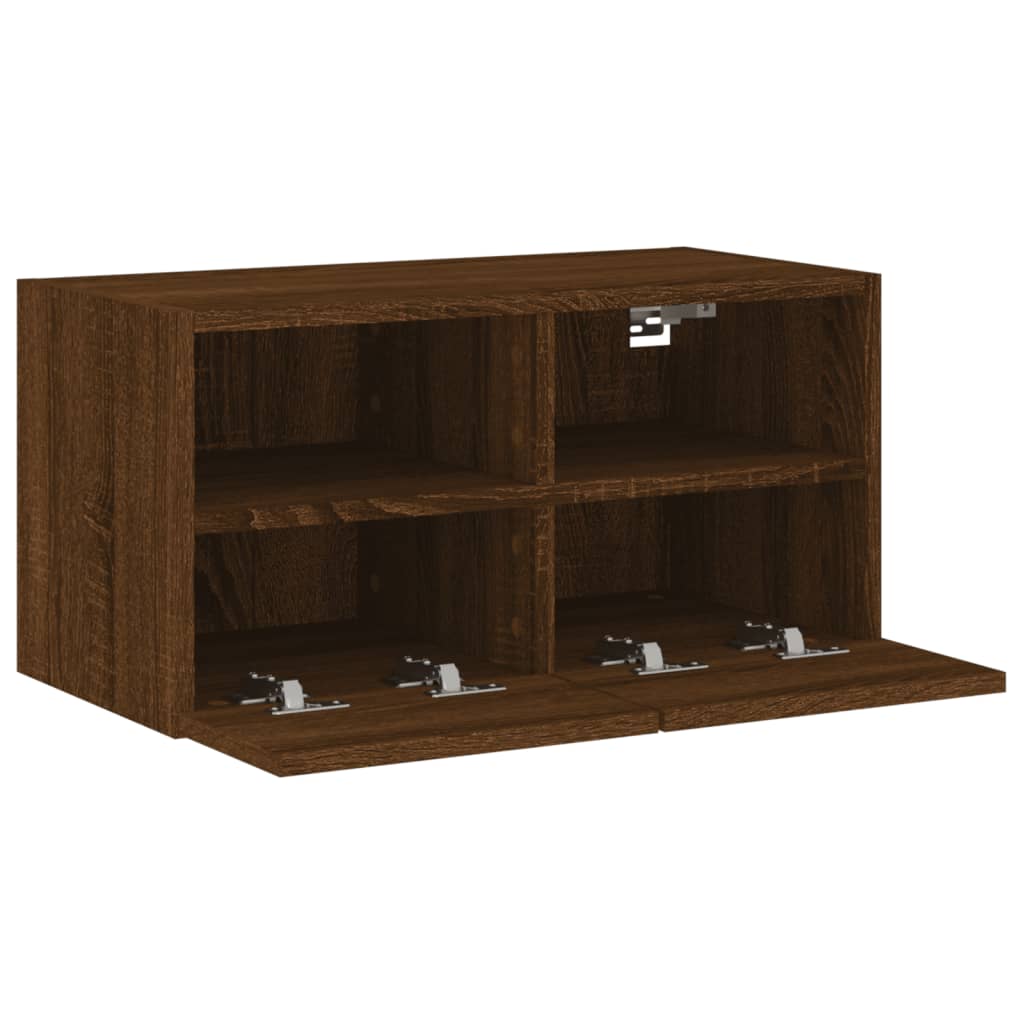 vidaXL TV Wall Cabinet Brown Oak 60x30x30 cm Engineered Wood