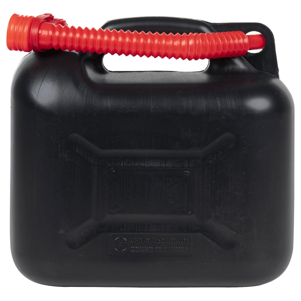 vidaXL Fuel Can with Flexible Spout 3 pcs Black 10 L Plastic