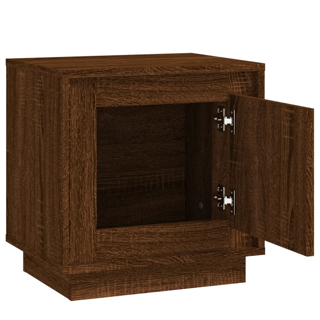 vidaXL Bedside Cabinet Brown Oak 44x35x45 cm Engineered Wood