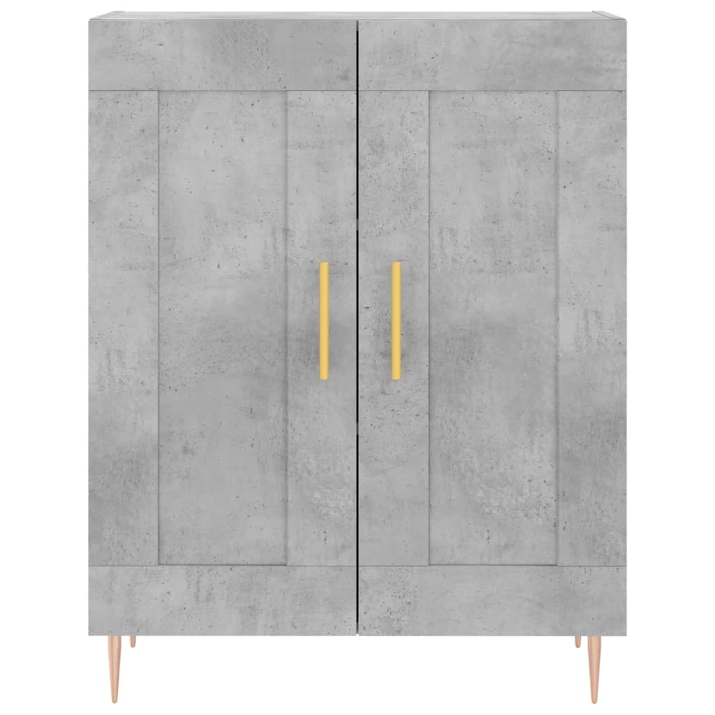 vidaXL Highboard Concrete Grey 69.5x34x180 cm Engineered Wood