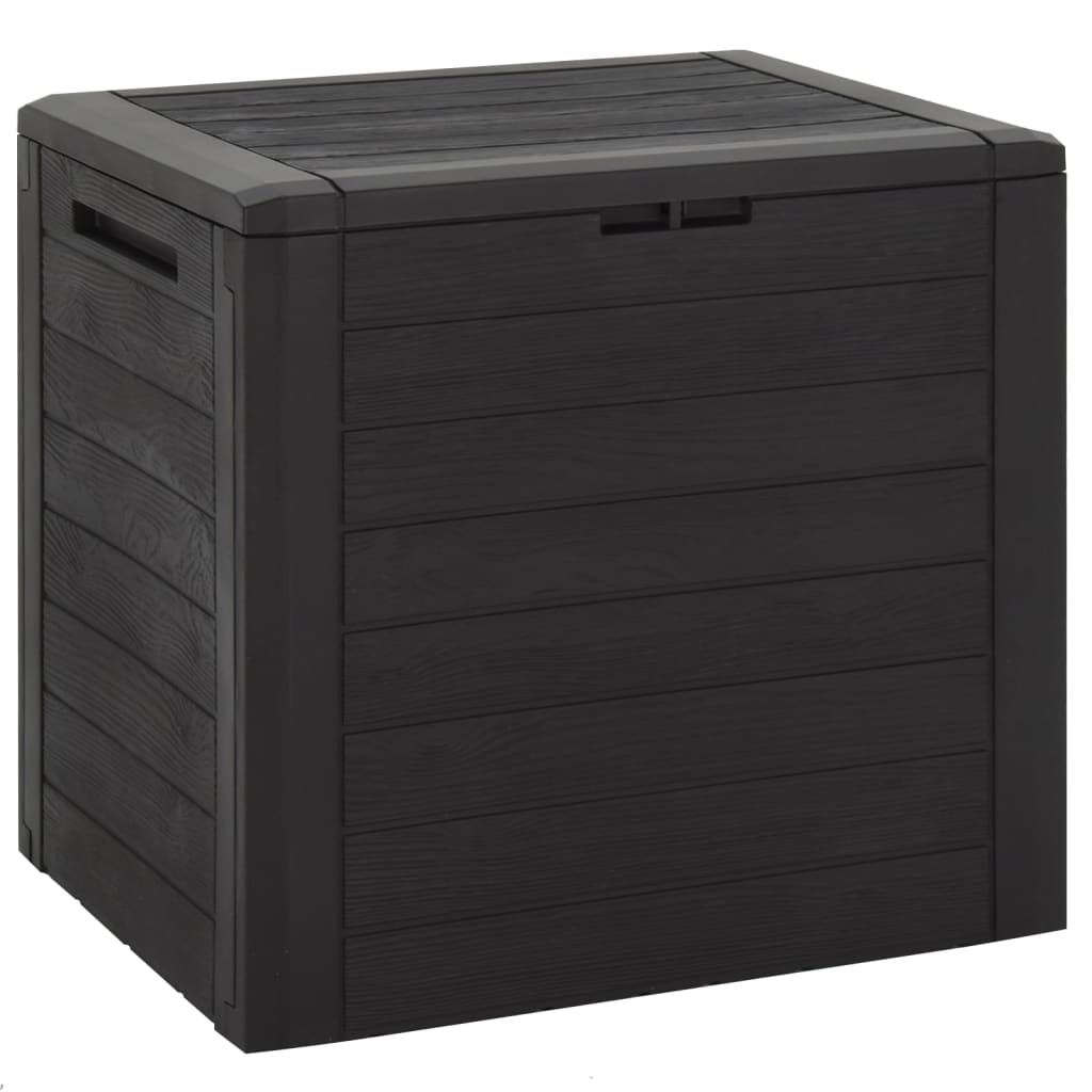 vidaXL Garden Storage Box Brown 58.5x46x55 cm Polypropylene