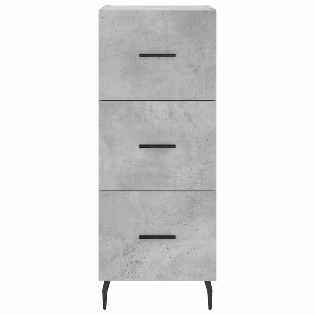 vidaXL Highboard Concrete Grey 34.5x34x180 cm Engineered Wood