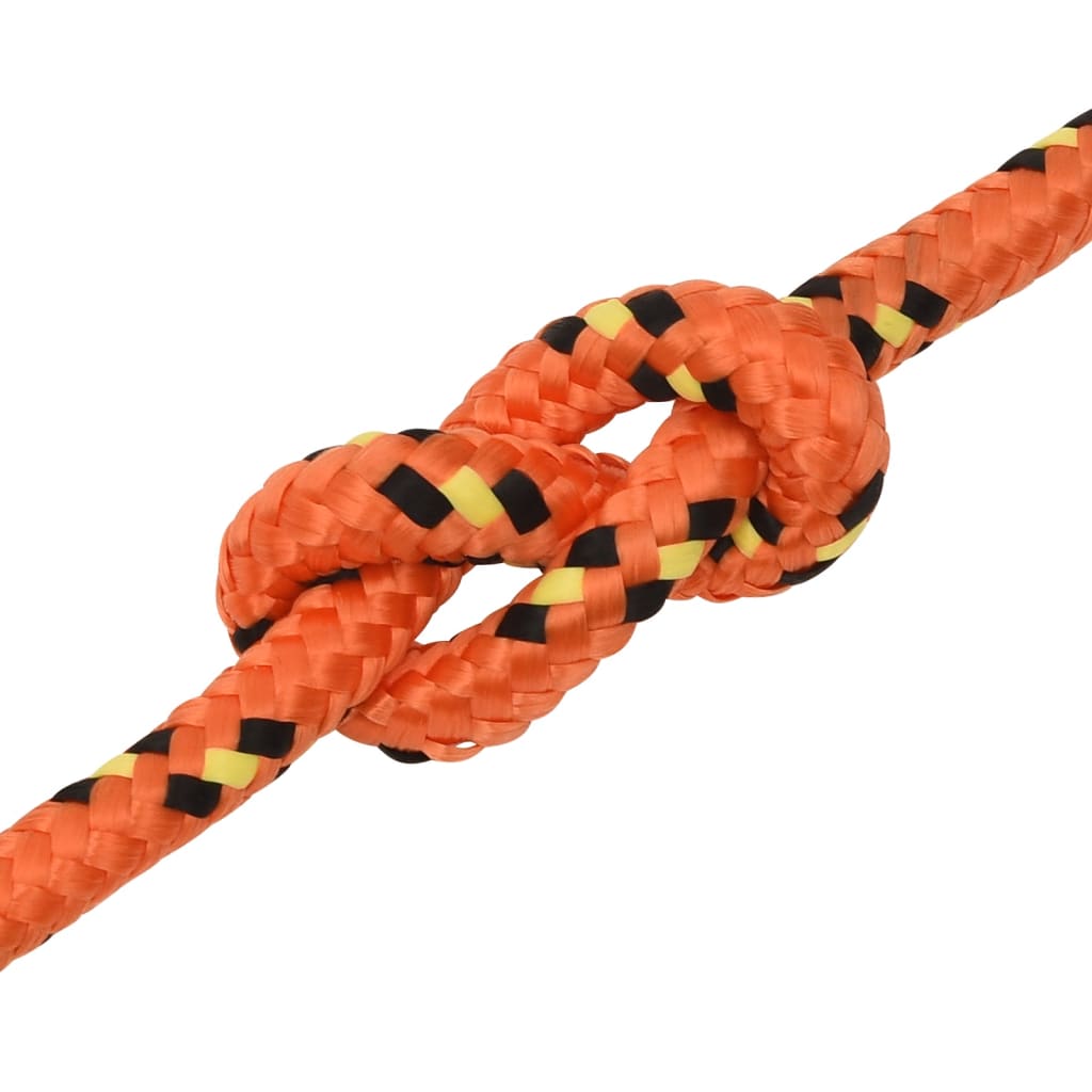 vidaXL Boat Rope Orange 14 mm 25 m Polypropylene