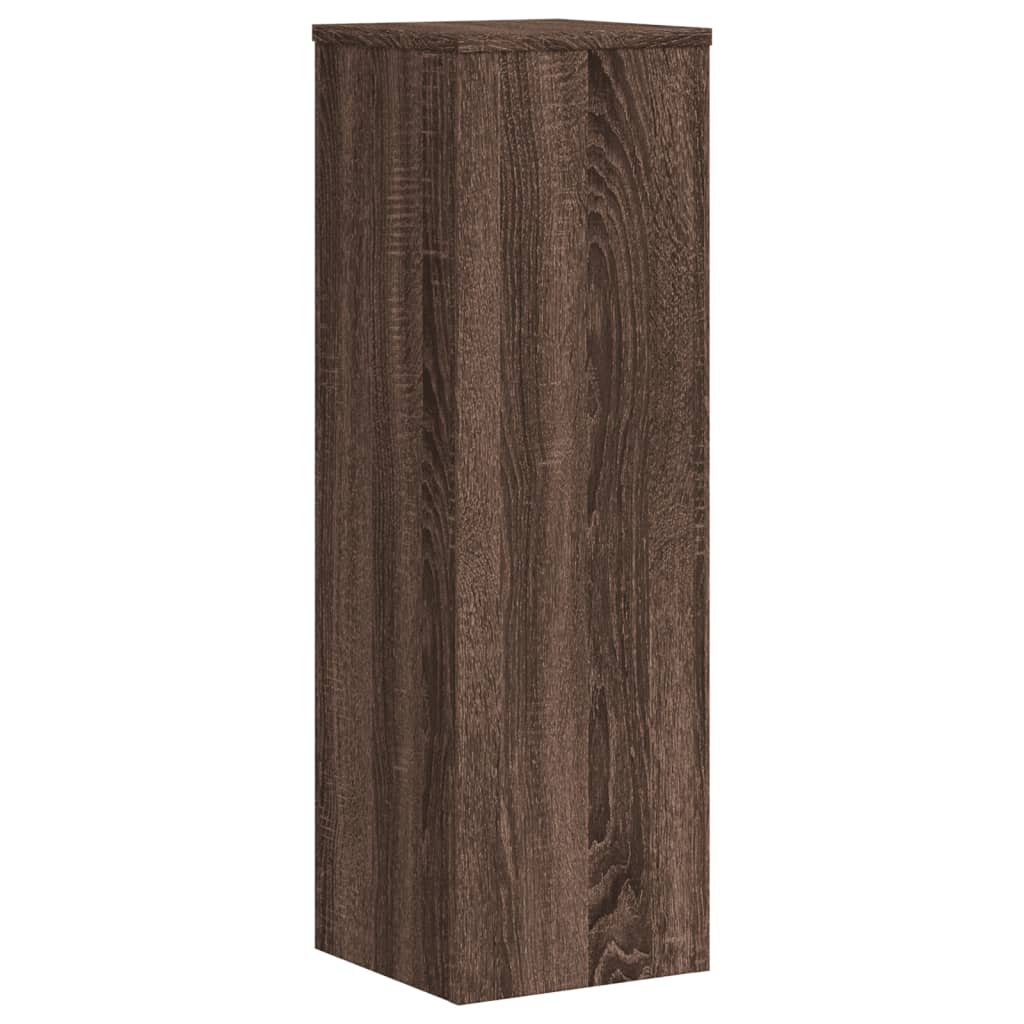 vidaXL Plant Stand 2pcs Brown Oak 25x25x80 cm Engineered Wood