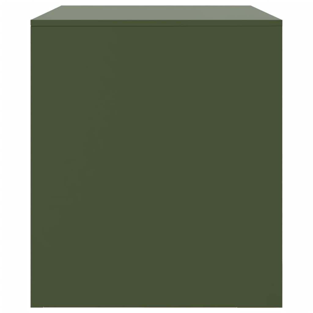 vidaXL TV Cabinet Olive Green 67x39x44 cm Steel