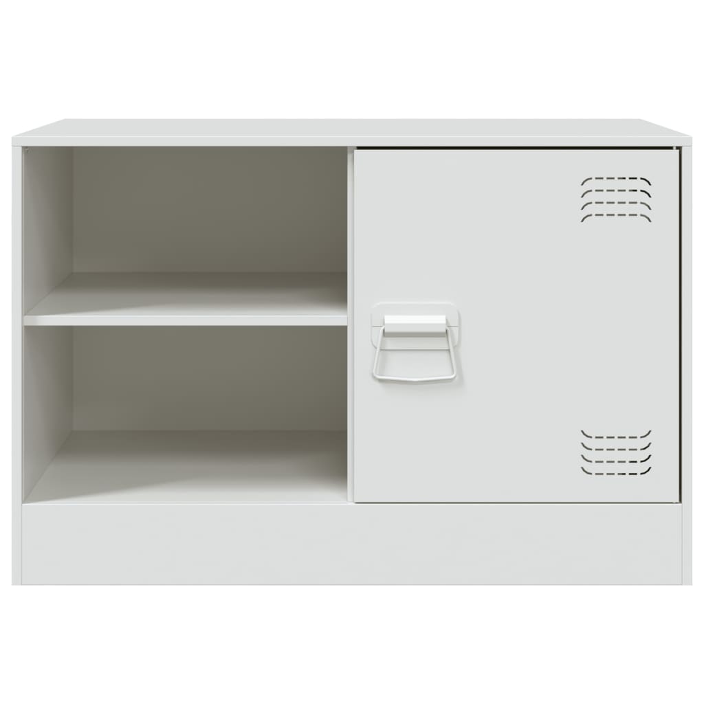 vidaXL TV Cabinet White 67x39x44 cm Steel