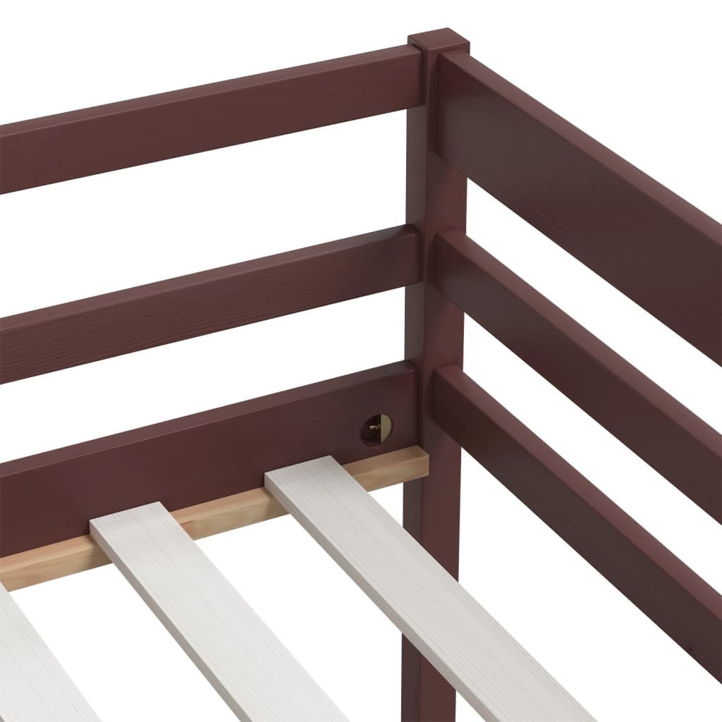 vidaXL Bed Frame with Storage without Mattress Dark Brown 90x200 cm