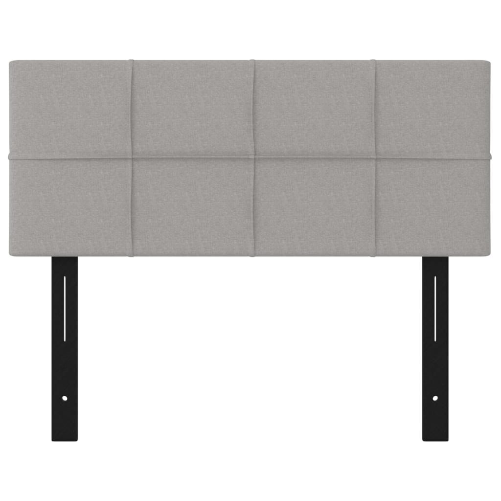 vidaXL Headboard Light Grey 100x5x78/88 cm Fabric