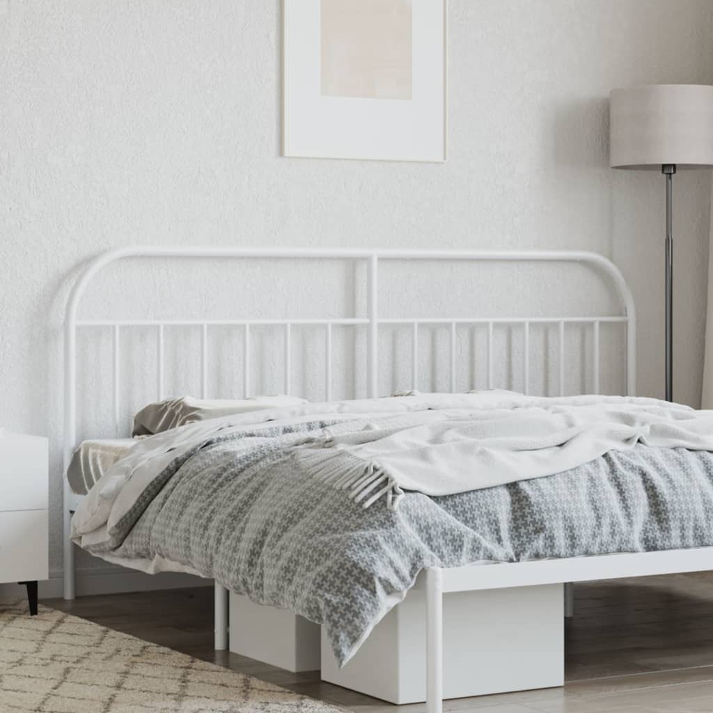 vidaXL Metal Headboard White 193 cm