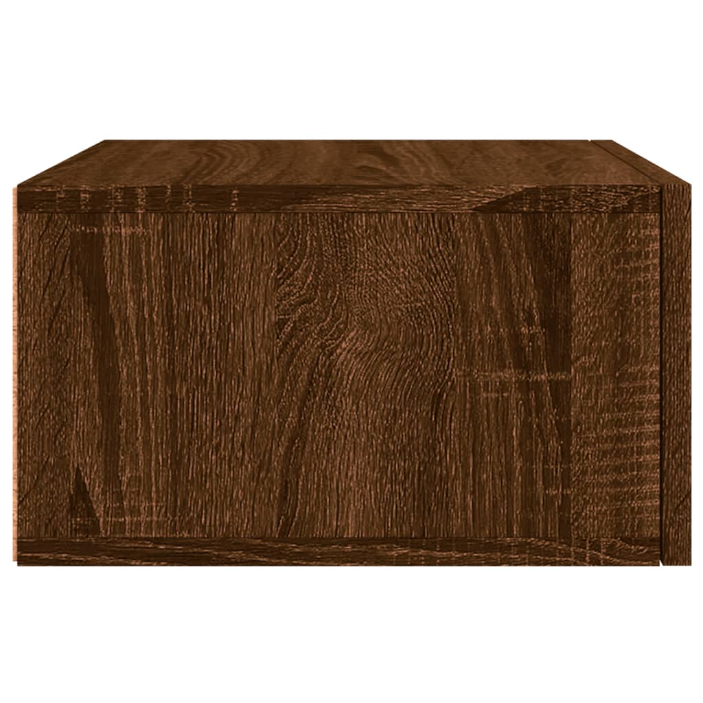 vidaXL Wall-mounted Bedside Cabinets 2 pcs Brown Oak 35x35x20 cm