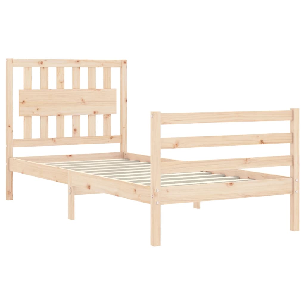 vidaXL Bed Frame without Mattress 90x200 cm Solid Wood