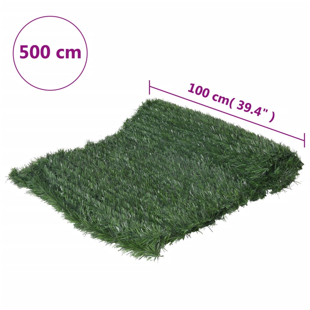 vidaXL Artificial Grass Fence Green 1x5 m