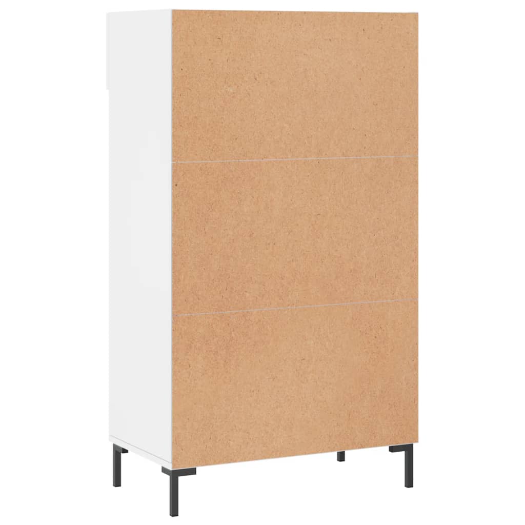 vidaXL Shoe Cabinet High Gloss White 60x35x105 cm Engineered Wood