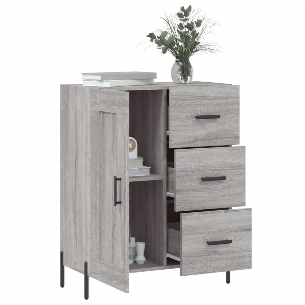 vidaXL Sideboard Grey Sonoma 69.5x34x90 cm Engineered Wood