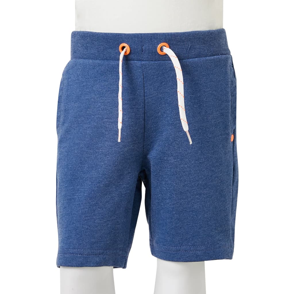 Kids' Shorts with Drawstring Dark Blue Melange 104