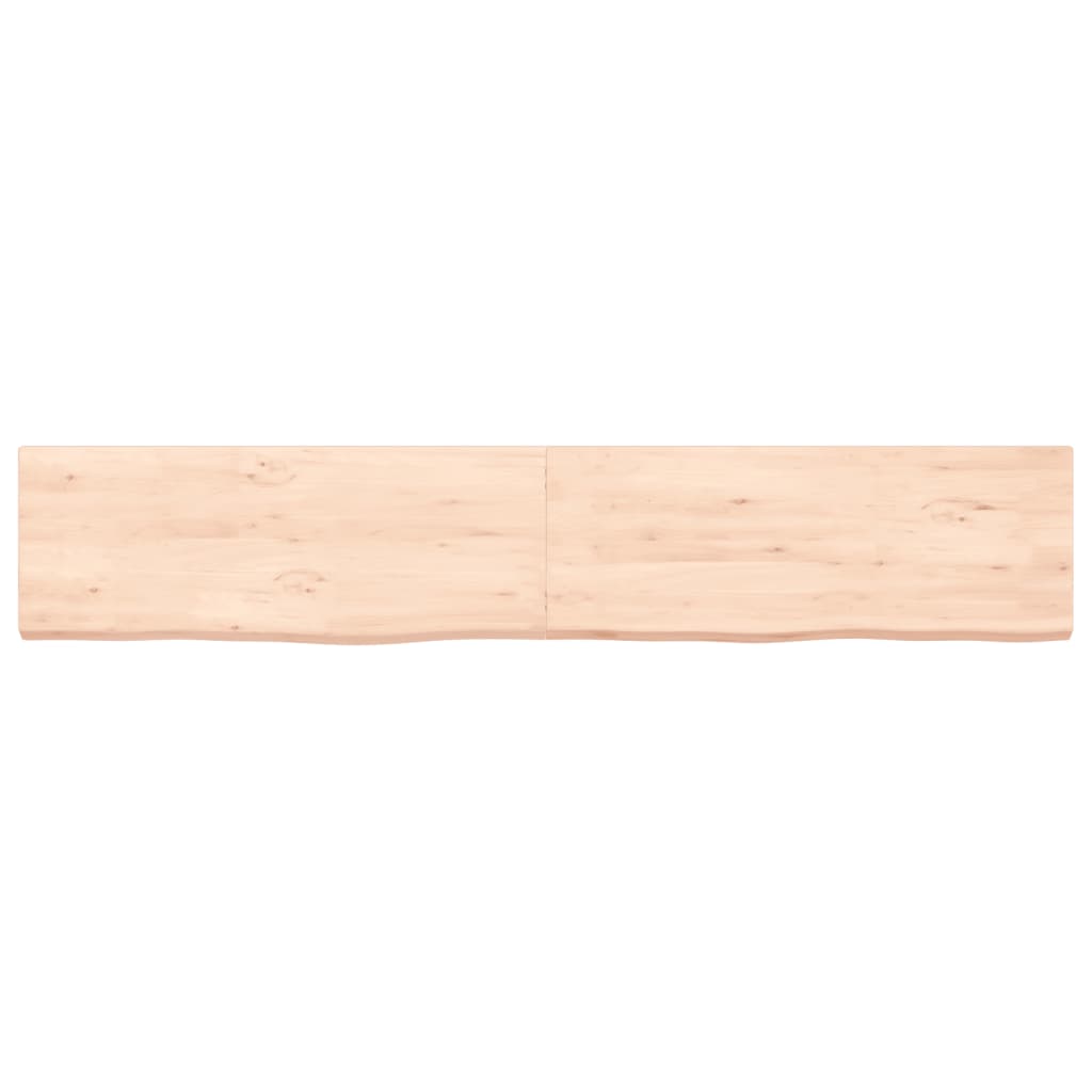 vidaXL Wall Shelf 160x30x(2-4) cm Untreated Solid Wood Oak