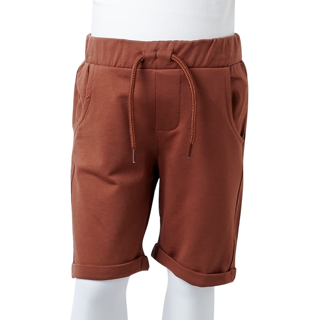 Kids' Shorts with Drawstring Brown 116