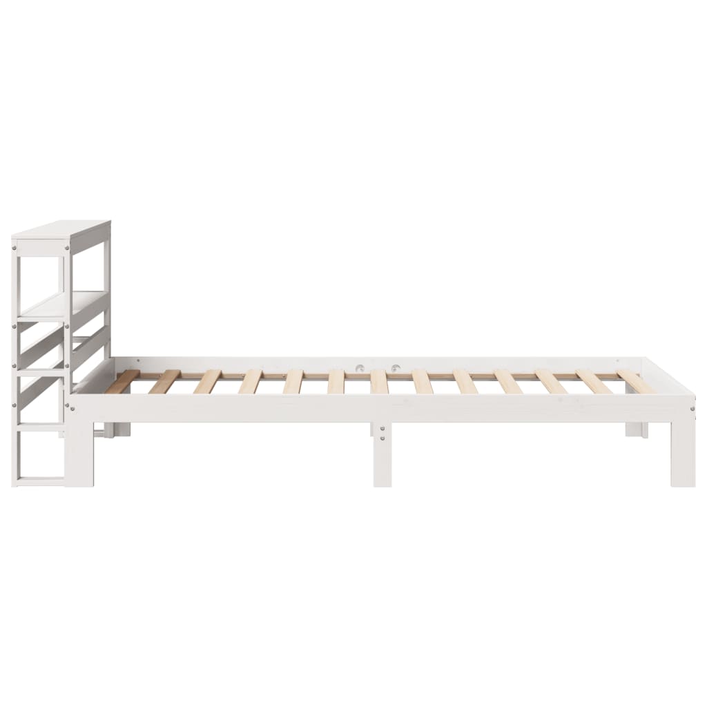 vidaXL Bed Frame with Headboard without Mattress White 75x190 cm Small Single