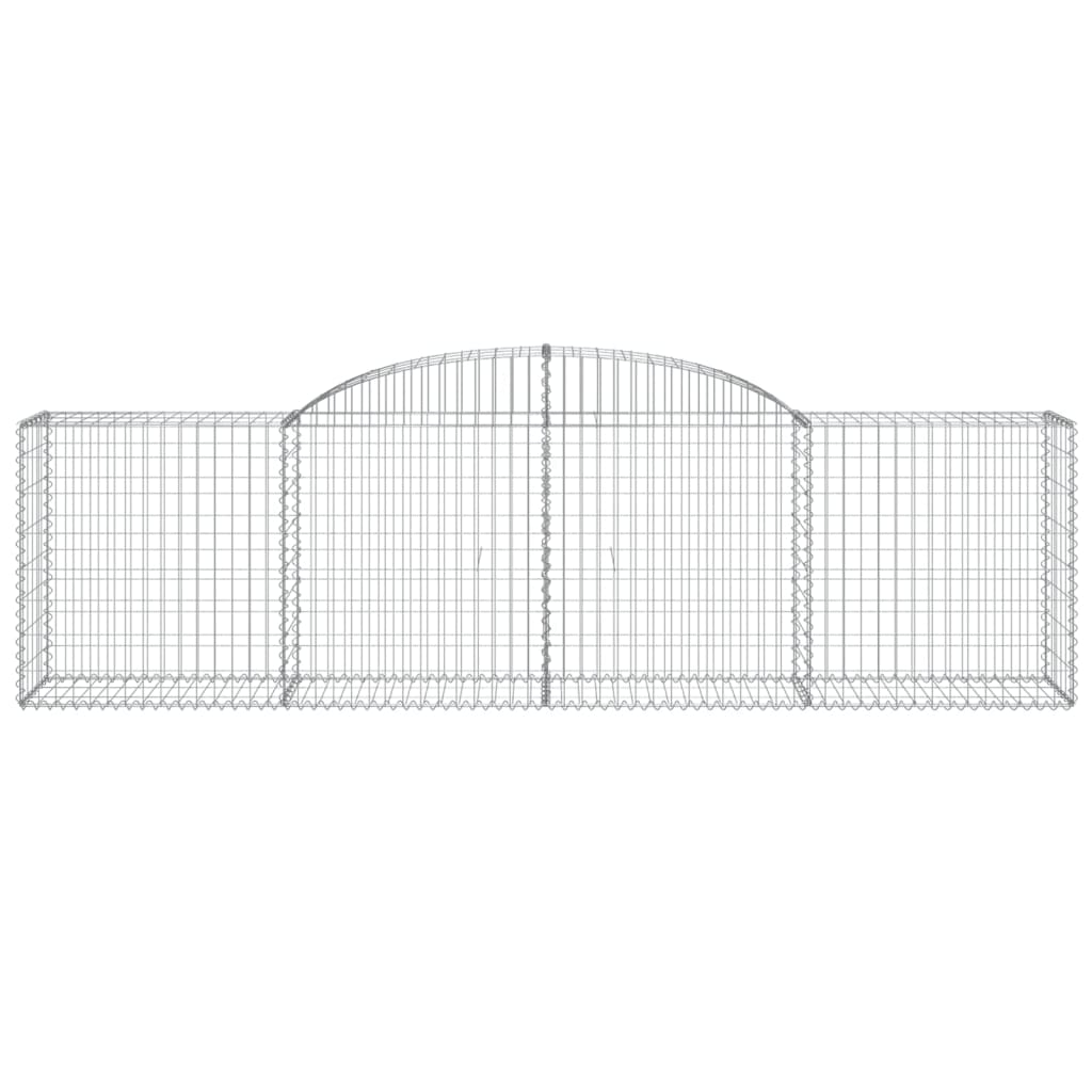 vidaXL Arched Gabion Baskets 11 pcs 300x50x80/100 cm Galvanised Iron