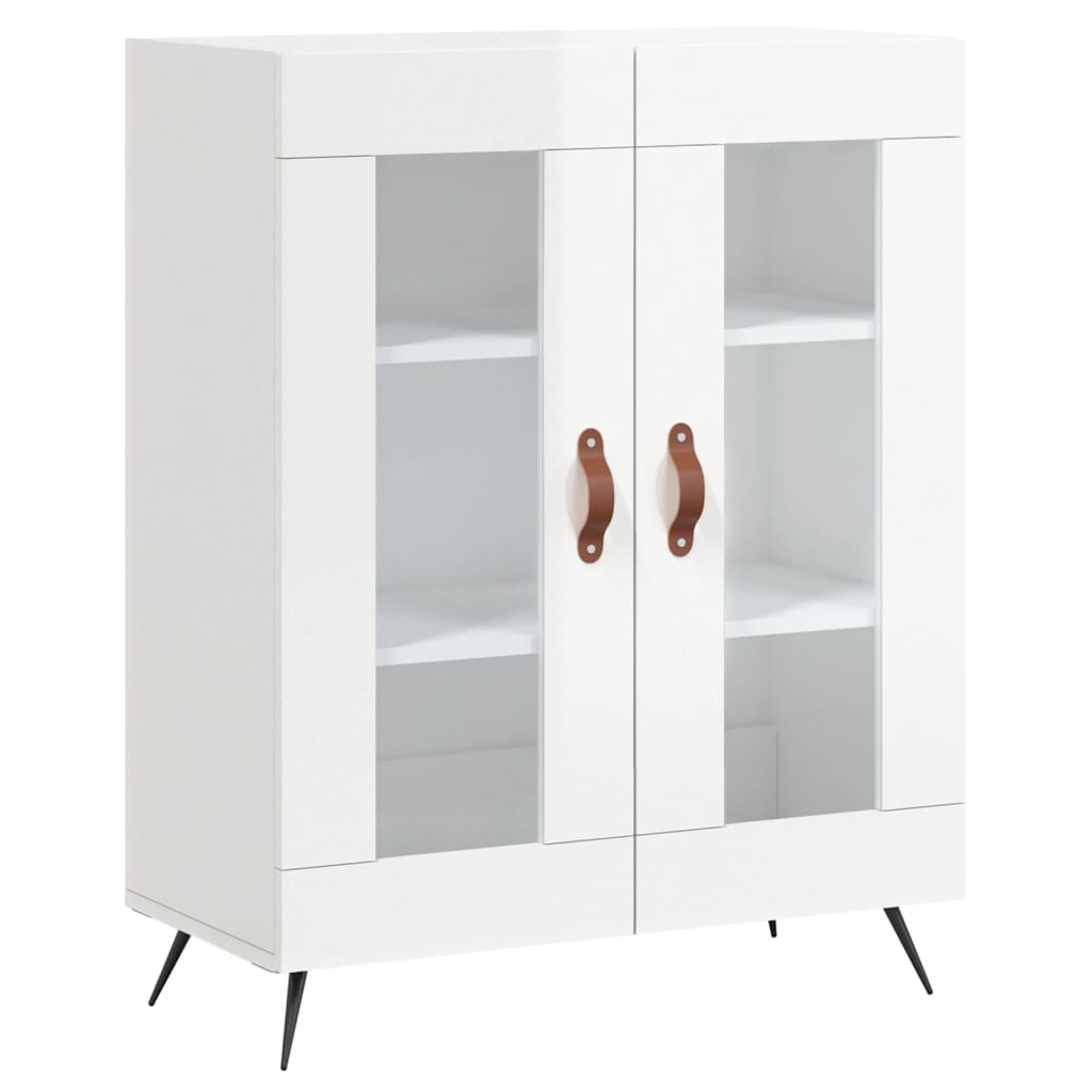 vidaXL Highboard High Gloss White 69.5x34x180 cm Engineered Wood