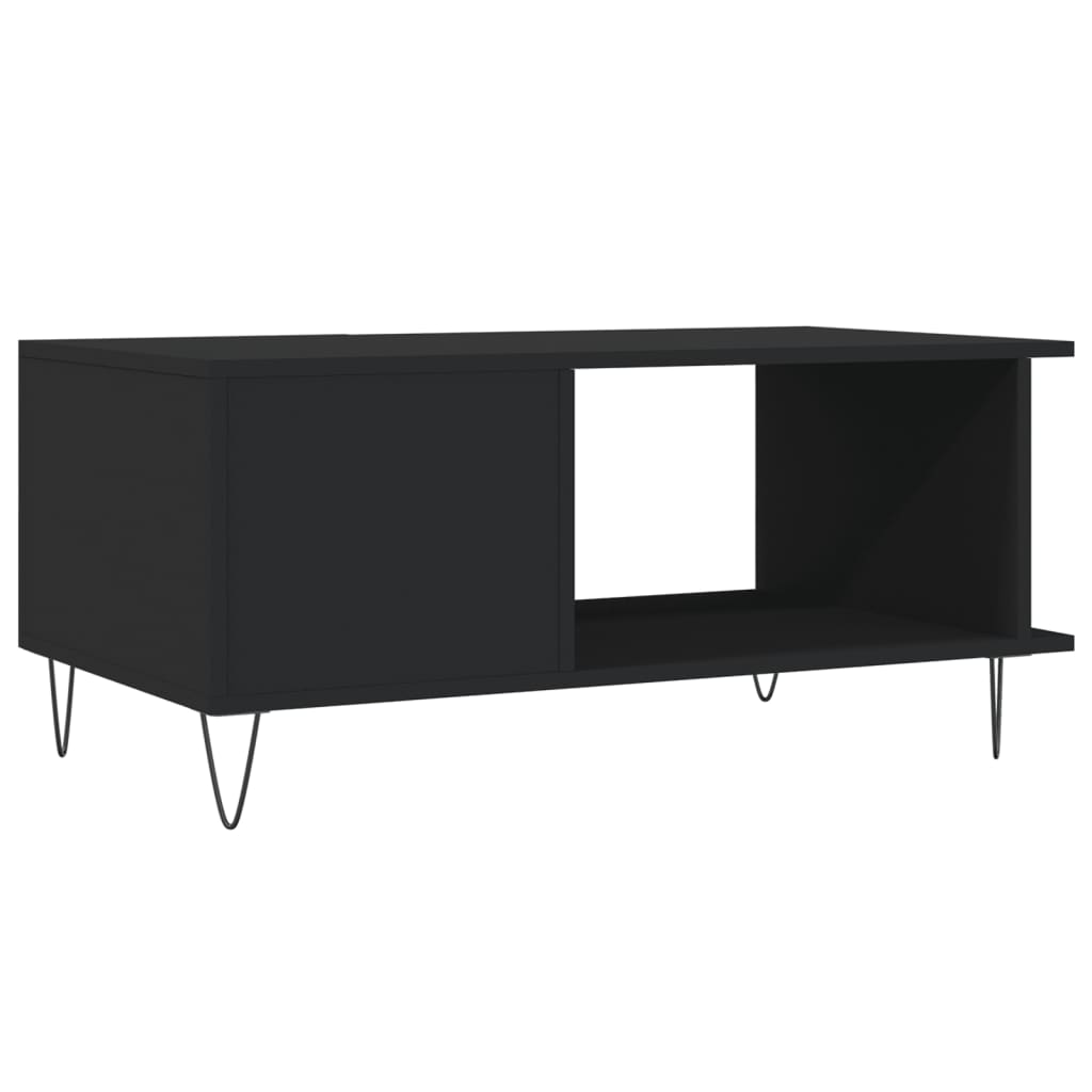 vidaXL Coffee Table Black 90x50x40 cm Engineered Wood