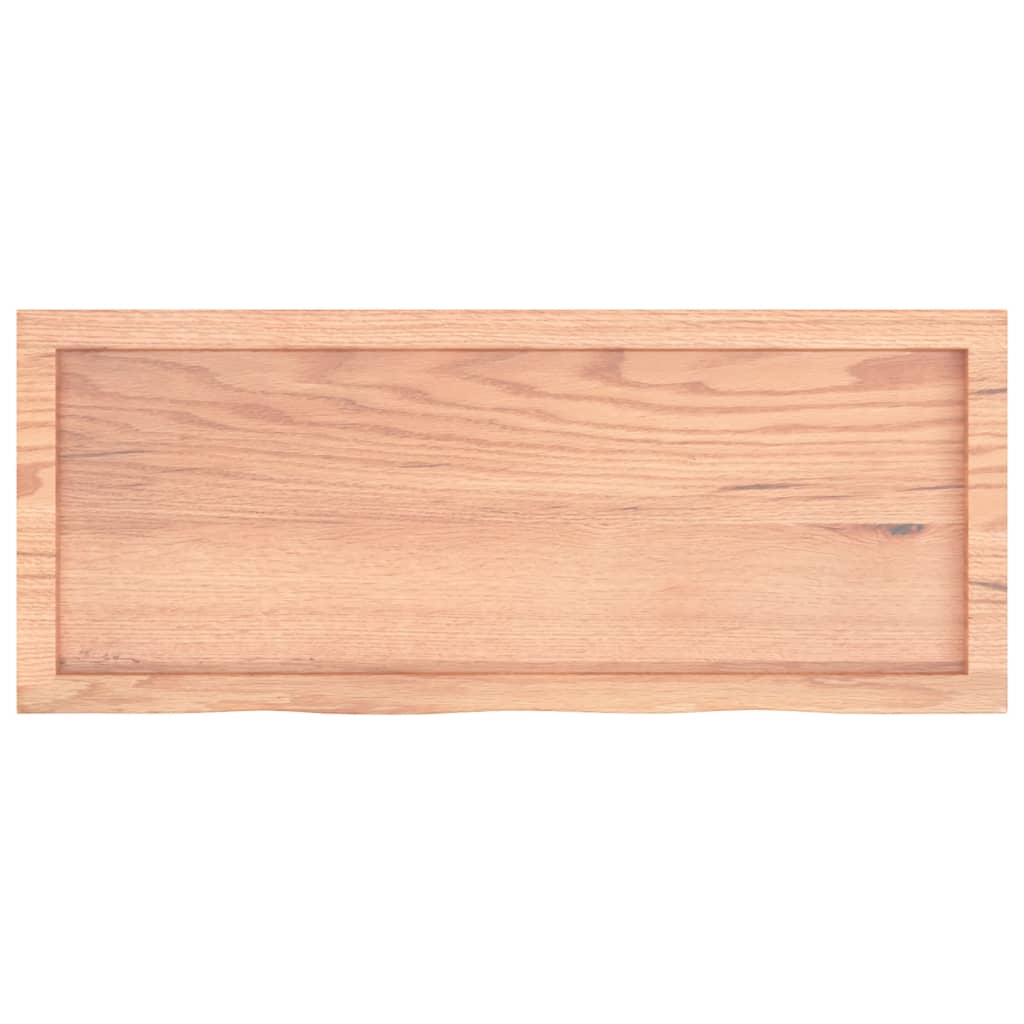 vidaXL Wall Shelf Light Brown 100x40x(2-6) cm Treated Solid Wood Oak